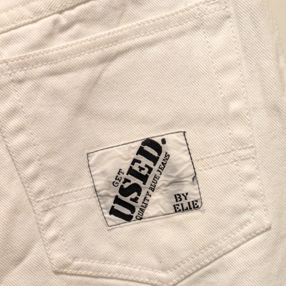 NWT 90s Get Used by Elie 26 White Cotton Skinny Jeans - Picture 7 of 7